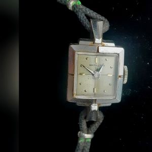 Small square watch 14k gold Hamilton